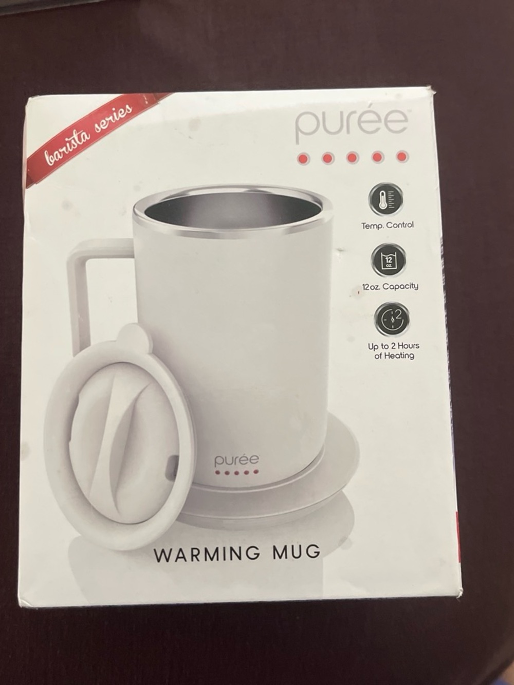 Pur White Warming Mug with Lid - Barista Series